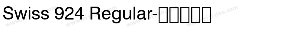 Swiss 924 Regular字体转换